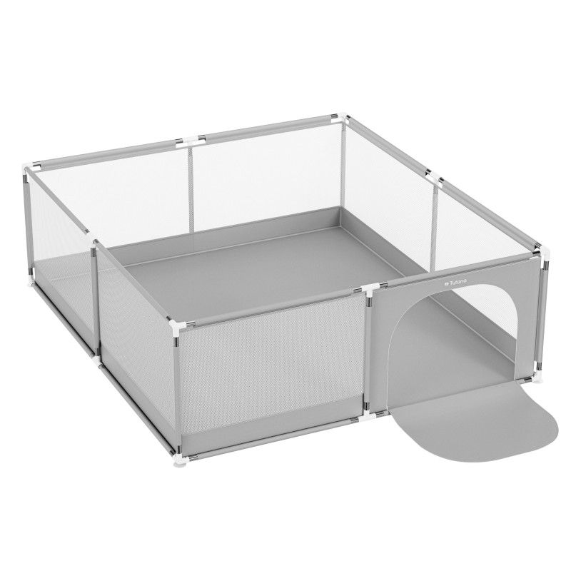  XXL Duży Suchy Basen Plac Zabaw Siatka Bezpieczny Szary