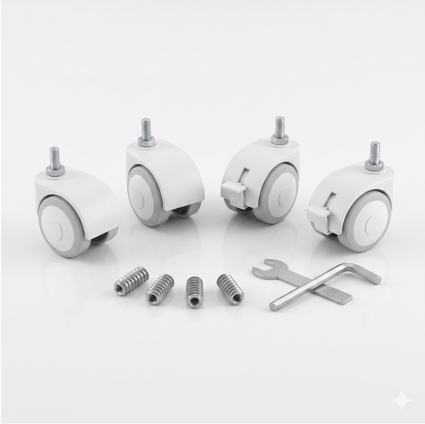 Set of wheels for  baby cot